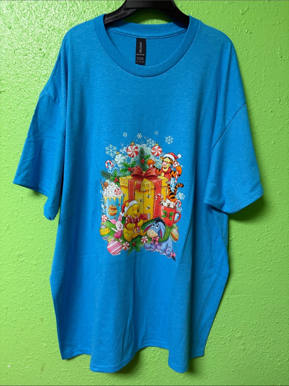 Gildan Bright Blue Holiday Character Tee